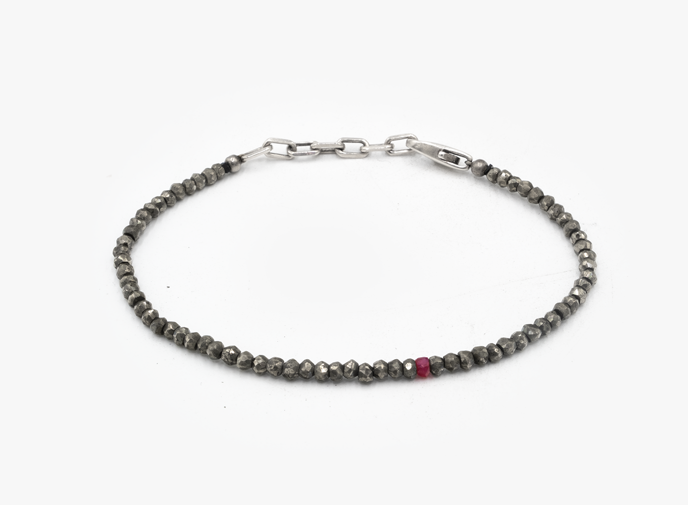 BEADED STONES PYRITE BRACELET 152