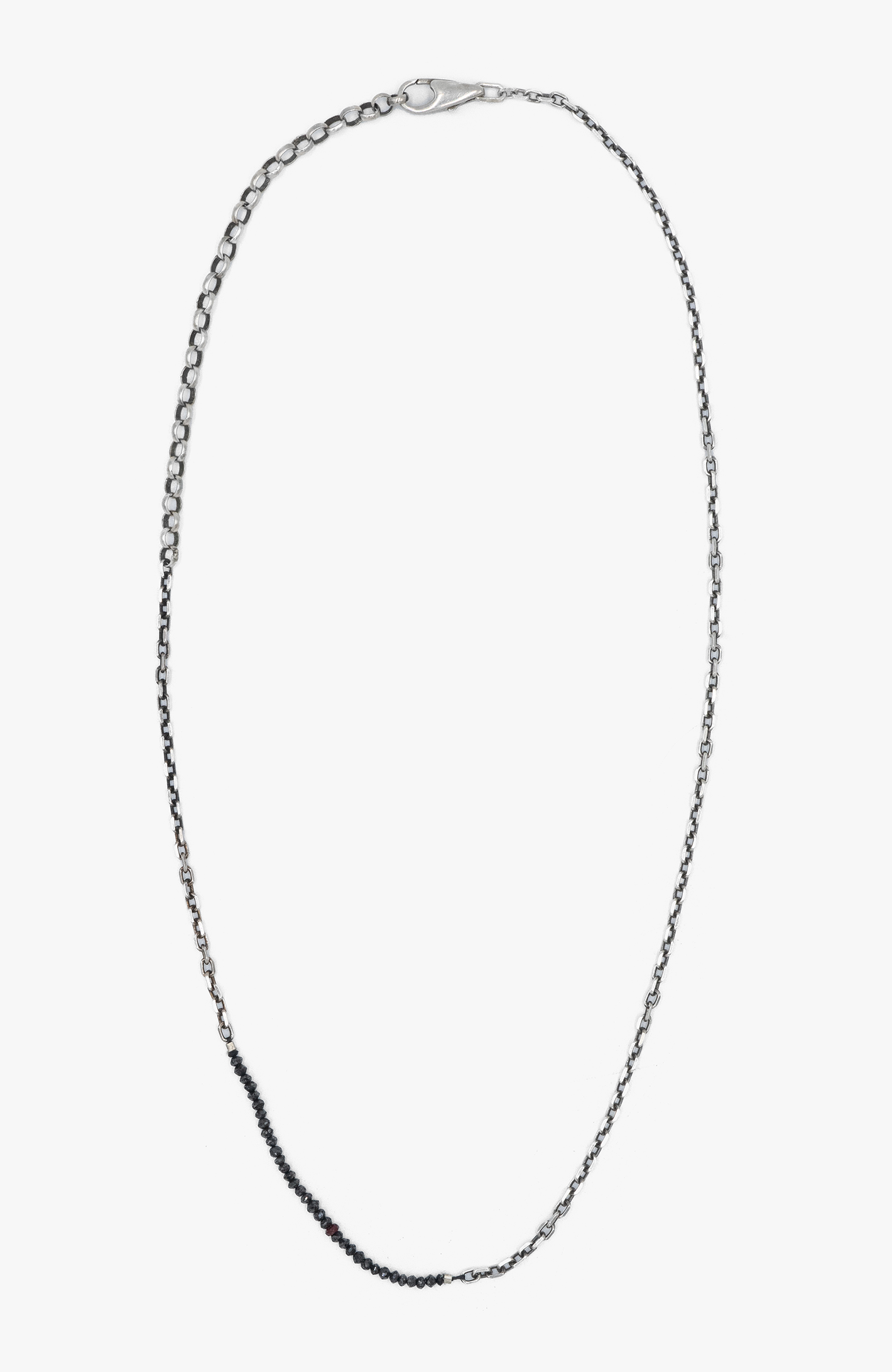 MIXED CHAIN NECKLACE/ BLACK DIAMOND 227