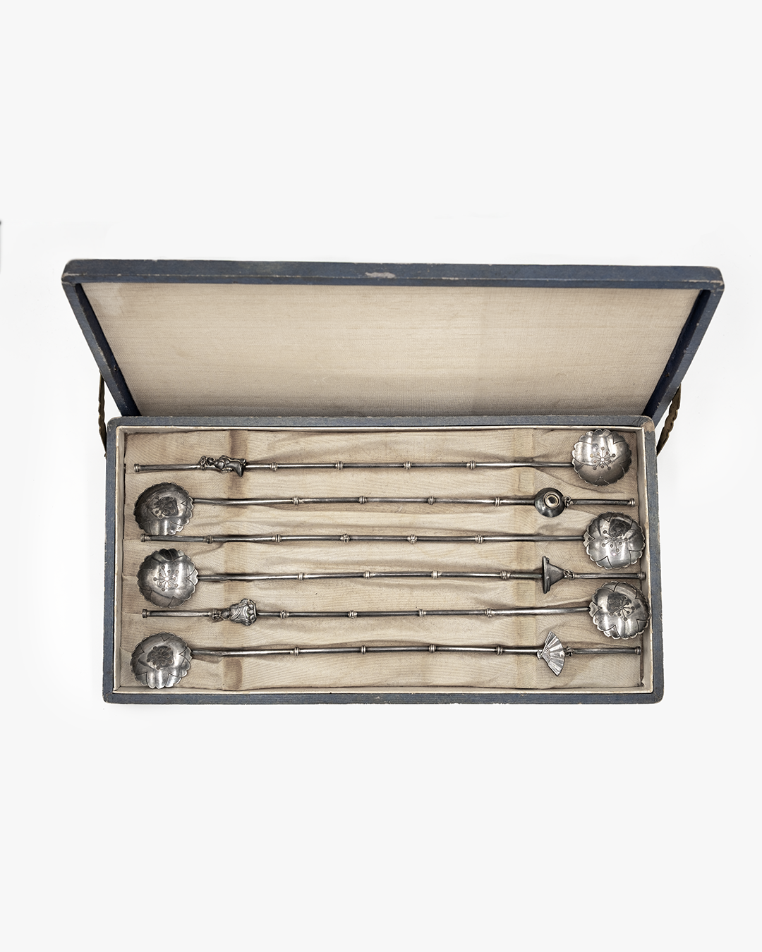 MEXICAN SILVER MID CENTURY SIPPING STRAW SPOONS