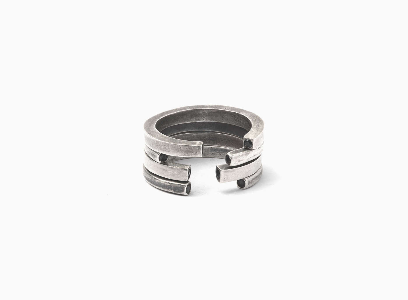 BLACK DIAMOND / FOUR STACK RING 005