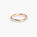 orbital ring is composed of two hinged 18k white gold and rose gold rings