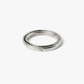 orbital design is composed of two hinged sterling silver rings