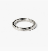 orbital design is composed of two hinged sterling silver rings