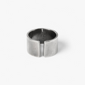 12.5mm x 2mm adjustable, open ended ring is hand forged in our lower east side studio using reclaimed sterling silver