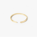 solid gold open flat bar ring