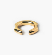 solid ring features 2 rounded ergonomic excisions to ensure perfect fit