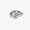 this 6mm sterling silver hand forged wrap ring is finished with 6 black diamonds