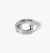 this 6mm sterling silver hand forged wrap ring is finished with 6 black diamonds