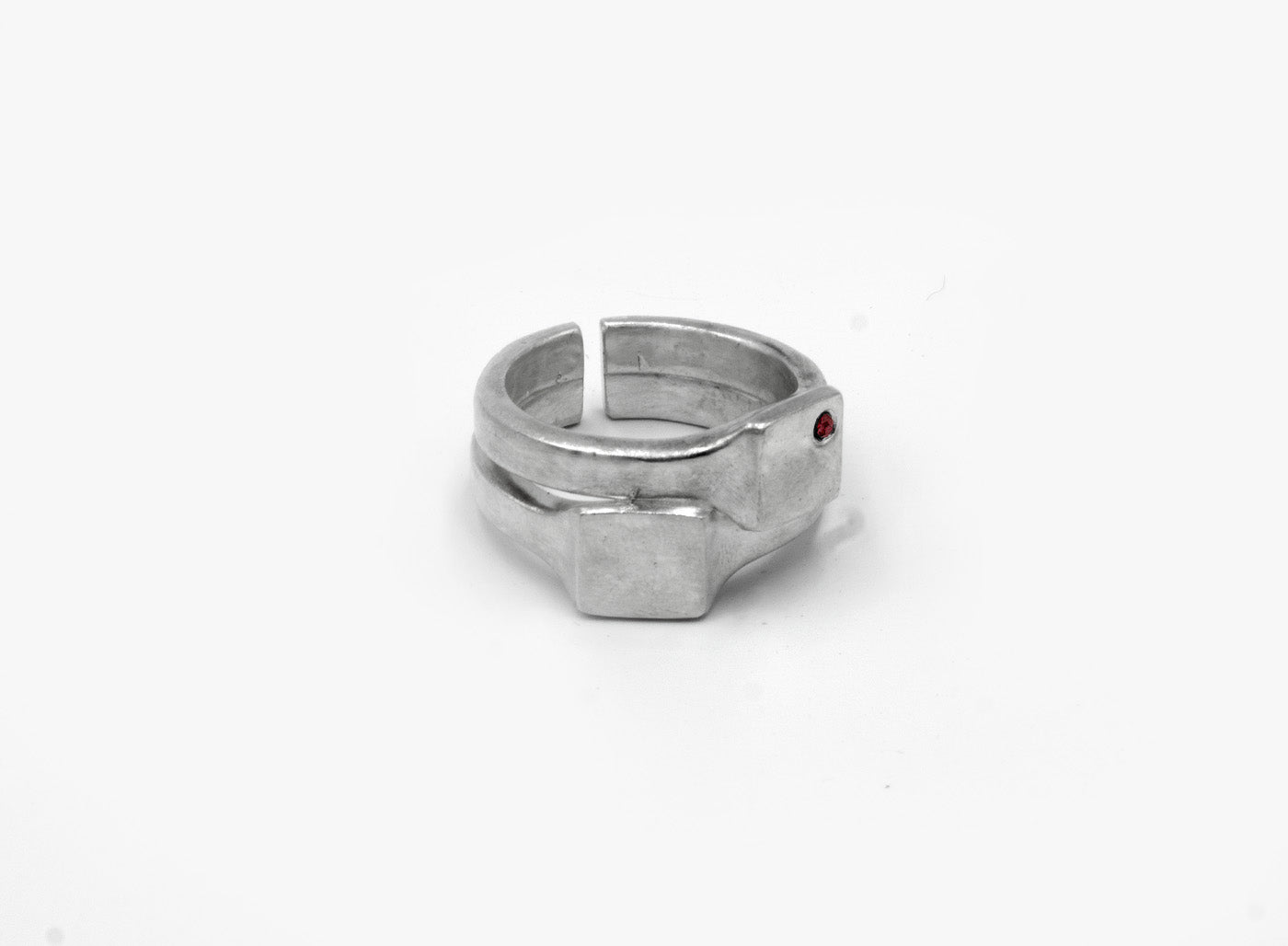 OPEN DOUBLE SIGNET/ RUBY 122