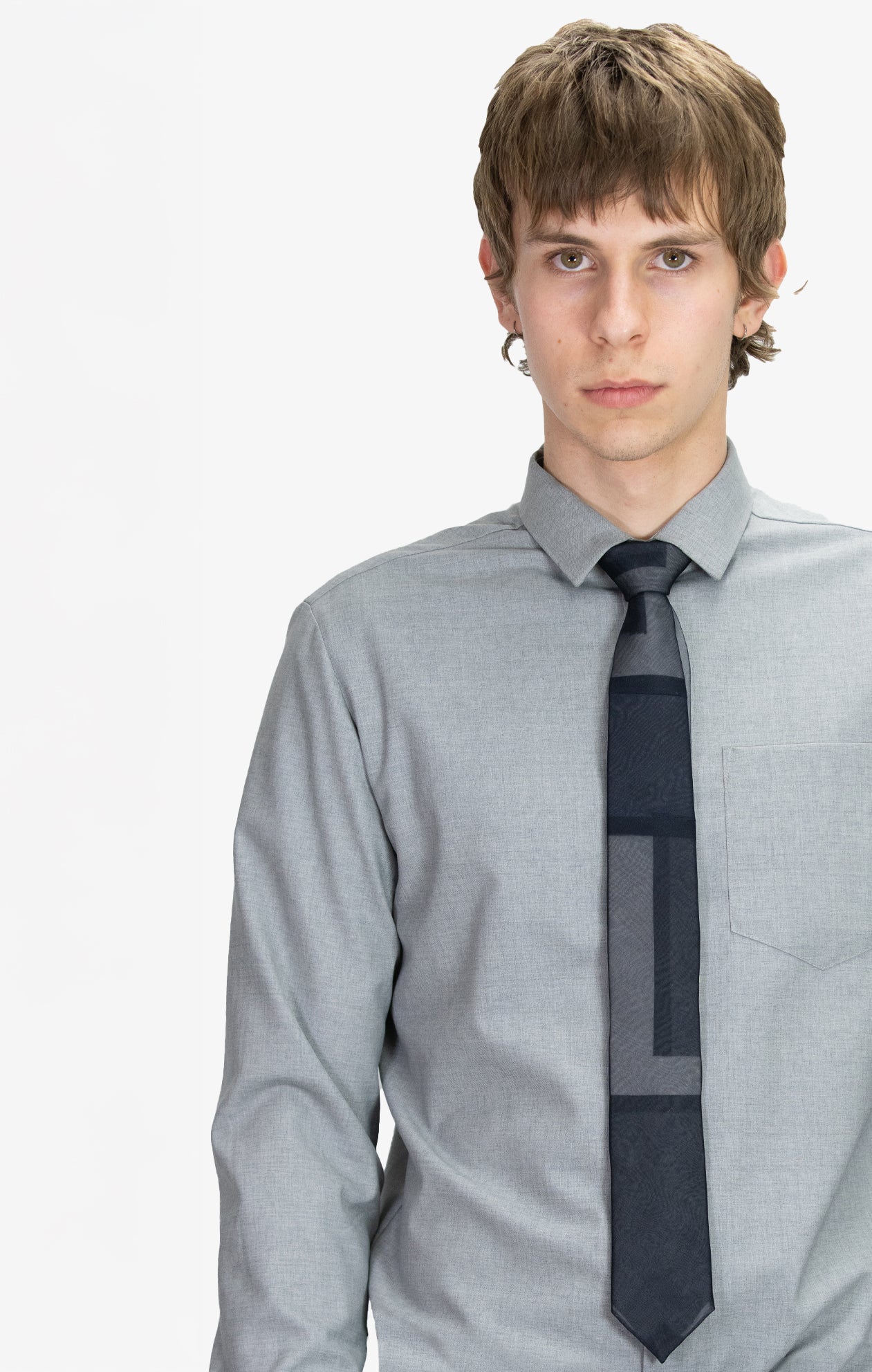 ORGANZA COLOR BLOCK NECKTIE 1117