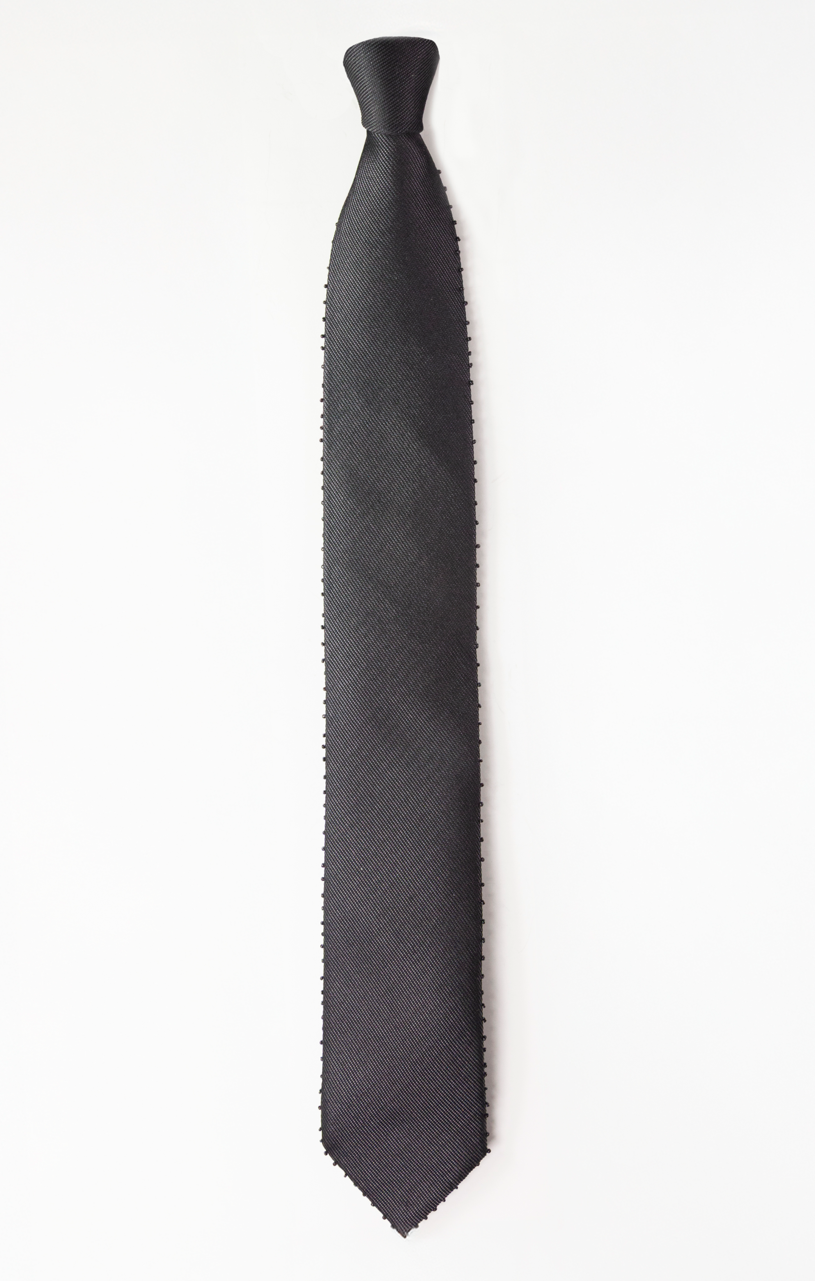 BLACK CAVIAR TRIM NECKTIE 1420