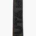 inspired by the dirty words collection, this hand beaded 'papi/ puta' tie features tonal 'papi' and 'puta' in contrasting black beads