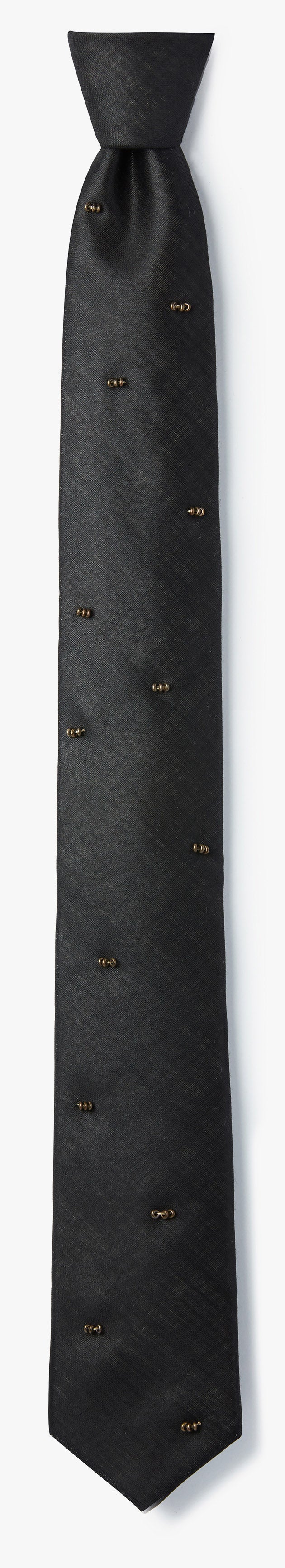 handmade beaded necktie, Italian wool, title of work