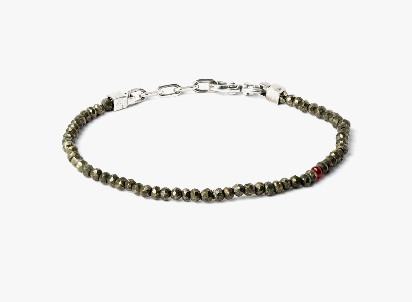 BEADED STONES PYRITE BRACELET 152