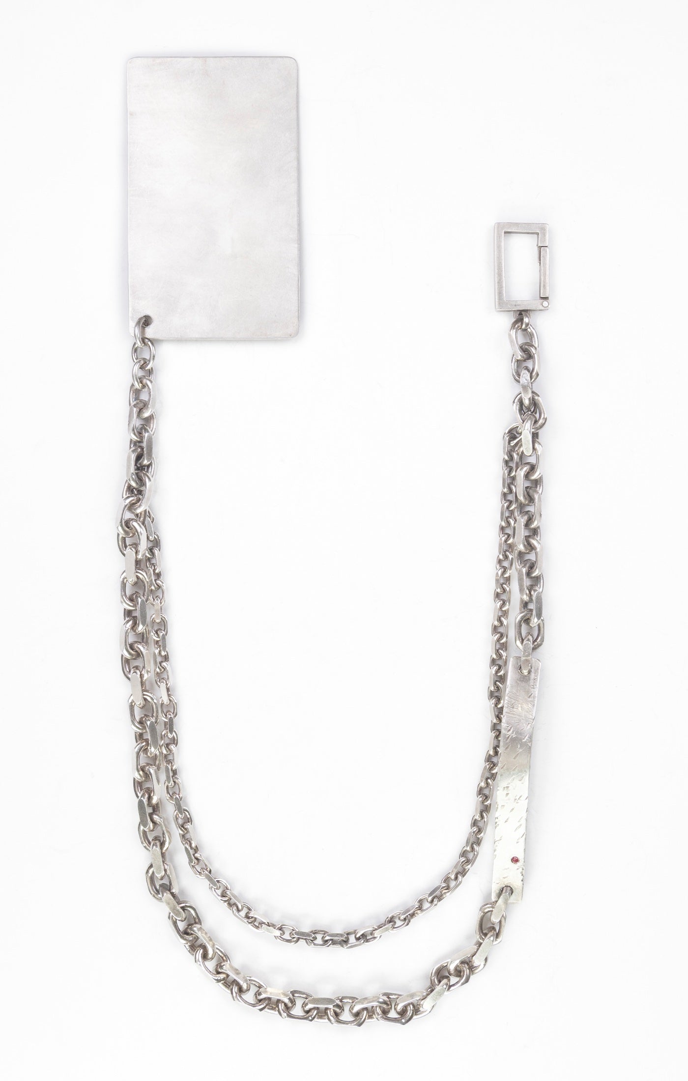 DOUBLE CABLE WALLET CHAIN W/ STERLING CARD 022