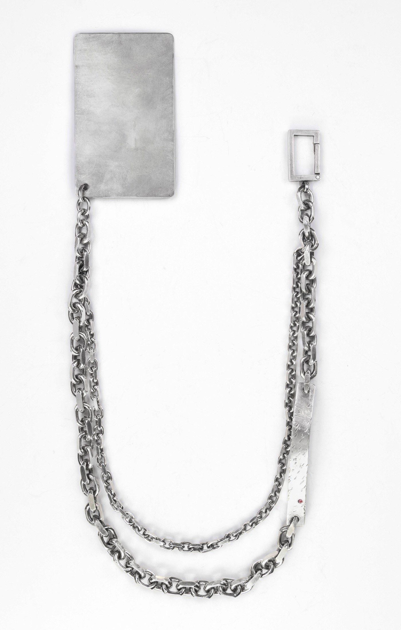 DOUBLE CABLE WALLET CHAIN W/ STERLING CARD 022