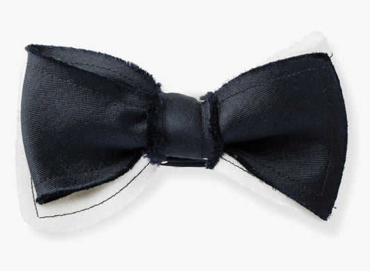 RAW EDGE SILK GABARDINE BOWTIE