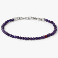 adjustable sapphire stone bracelet is finished with our signature single ruby