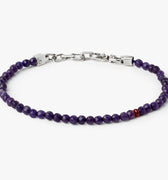 adjustable sapphire stone bracelet is finished with our signature single ruby