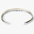 MIXED METAL STERLING SILVER/ 18K YELLOW GOLD CUFF BRACELET 207: this dual bracelet features an 18k gold wire that sits along a sterling cuff