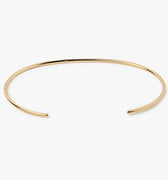 18K SOLID YELLOW GOLD BRACELET 236: this 15 gauge minimalist cuff is hand-forged with 18k yellow gold