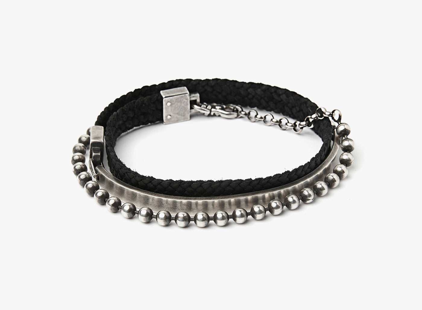 MIXED CHAIN LEATHER BRACELET 291