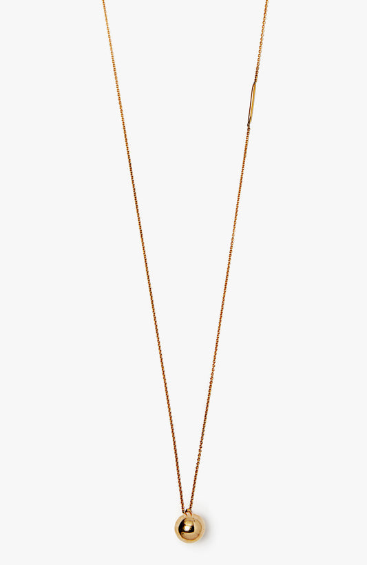 18K SOLID GOLD BALL NECKLACE 090