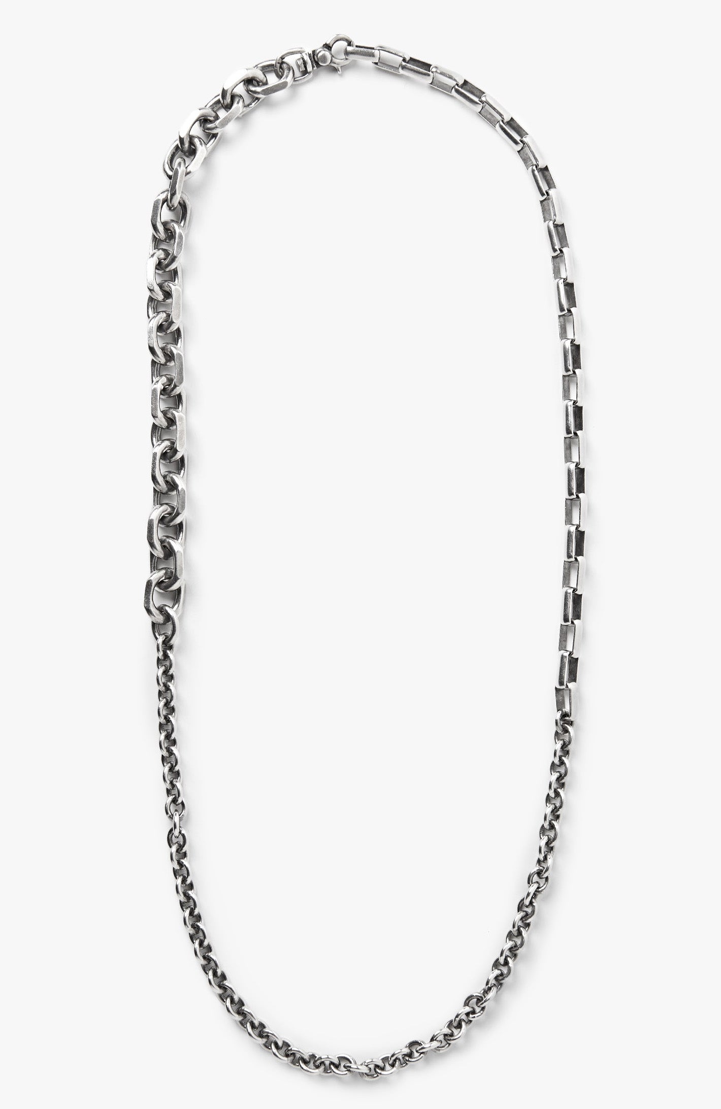 MIXED CHAIN STERLING SILVER NECKLACE 135