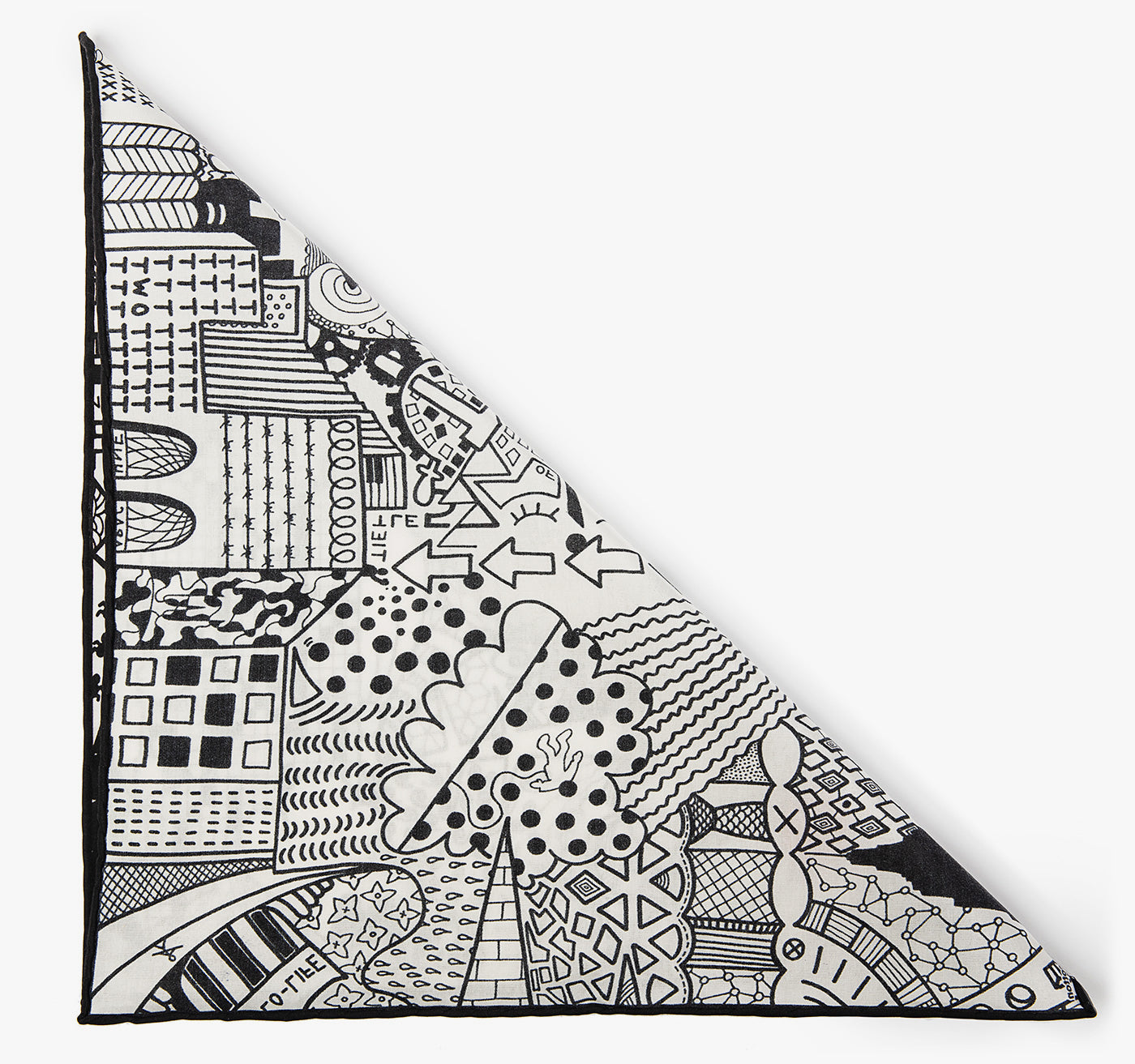 inspired by iranian-american artist moe shahheidari's vision of the les, this pocket square is made of a silk cotton blend. it is digitally printed and hand-finished in como, italy