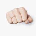 18K SOLID YELLOW GOLD RING 013: this hand forged 18k gold band is refined, discreet and modern.
