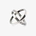 orbital design is composed of two hinged sterling silver rings