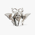 sterling silver hybrid moth/beetle ring features articulated wings