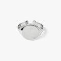 open-ended signet ring adjusts from a size 7-11 measurement