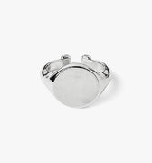 open-ended signet ring adjusts from a size 7-11 measurement