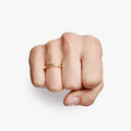 clean, modern & discreet, this dense 10 gauge 18k gold ring makes the perfect unity band