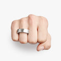 solid sterling ring features dual indents for form to meet function