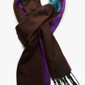 lush, reversible limited edition cashmere and silk scarves are custom woven in piacenza italy