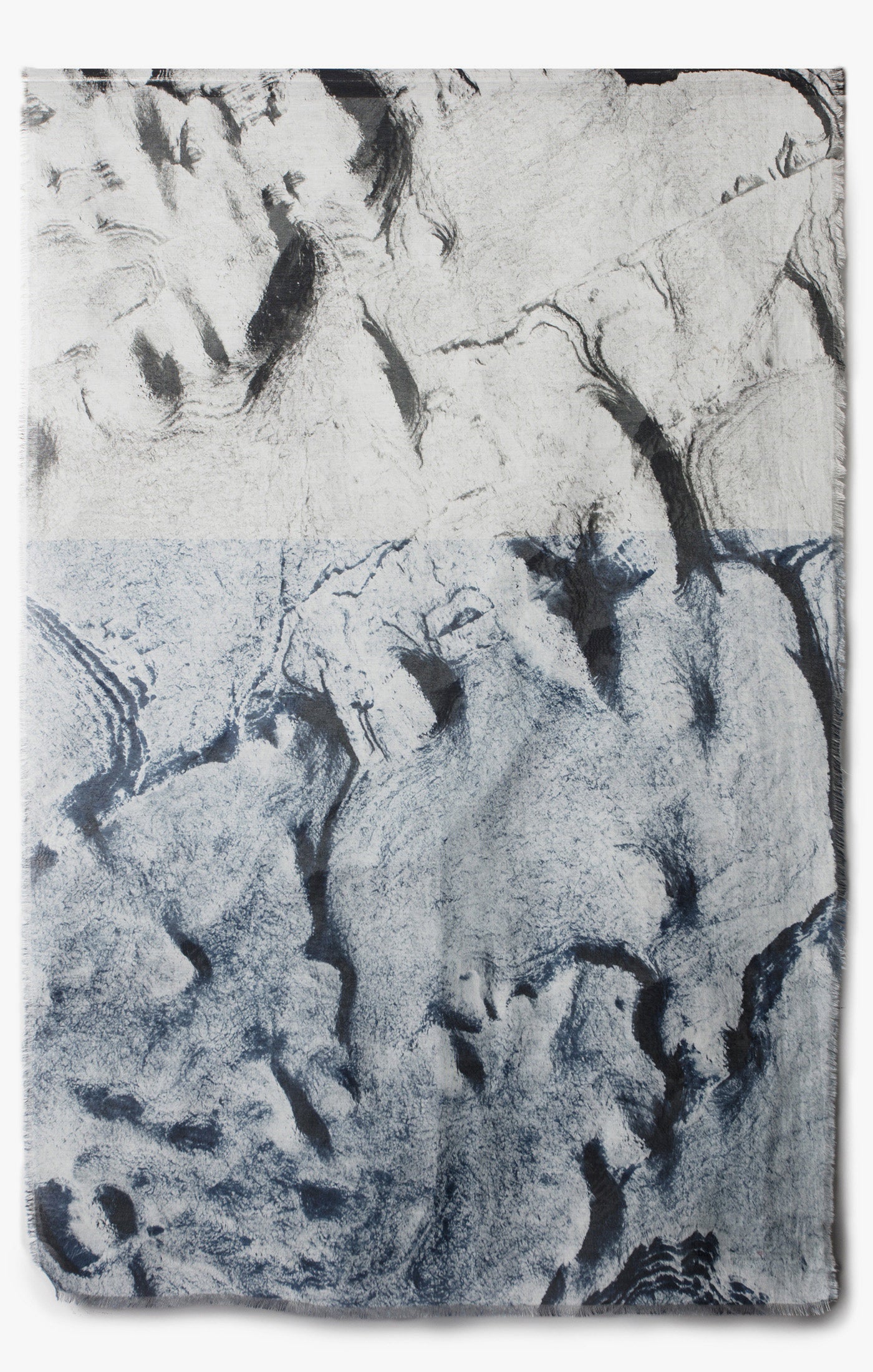 in collaboration with nasa, this limited edition scarf depicts the strata of hydrated minerals in the becquerel crater. this image was captured using the hirise camera