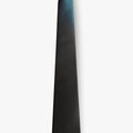 a spray painted technique is utilized in creating this rubberized ombre necktie on an imported silk satin