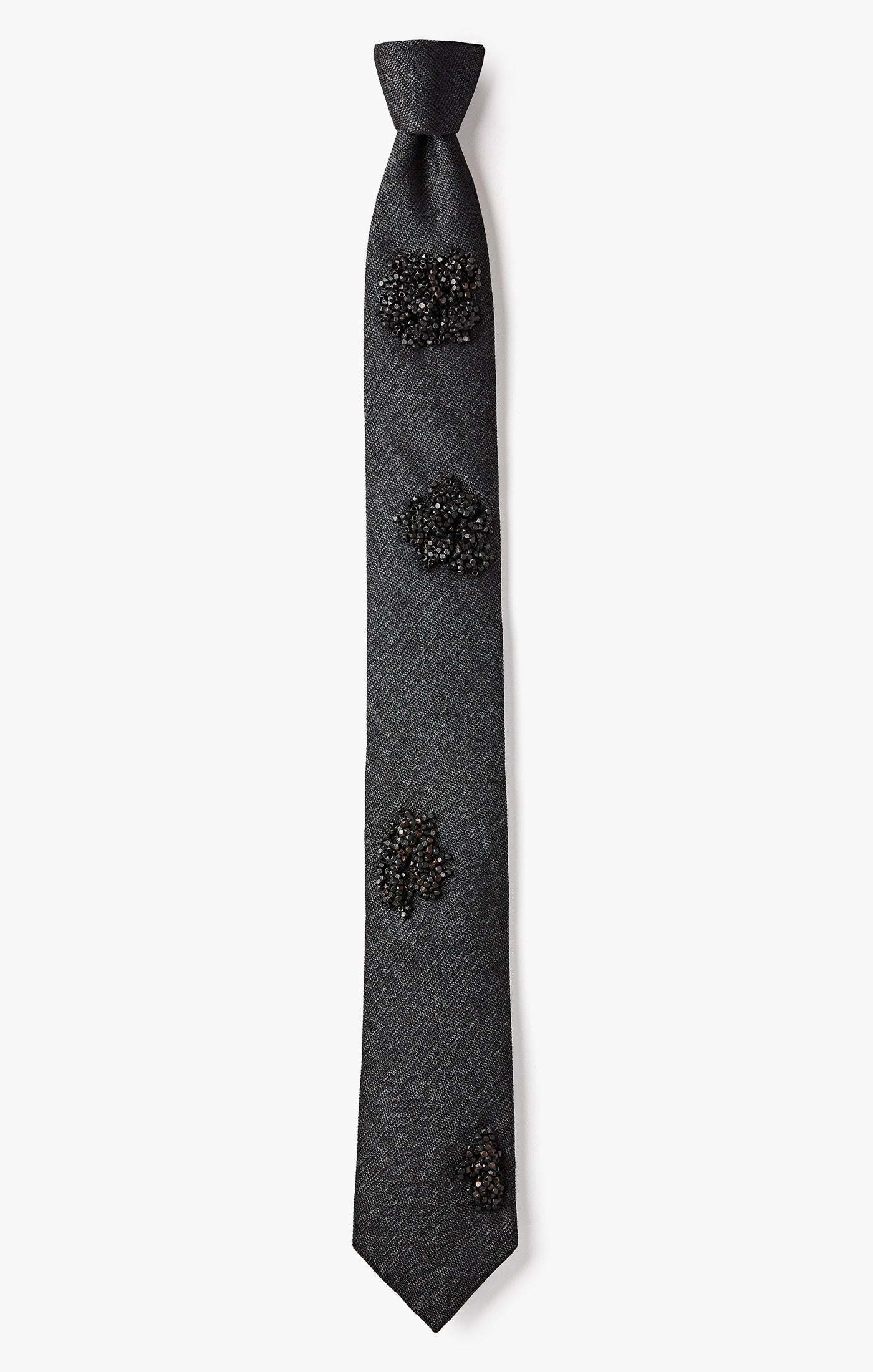 CLUSTER BEADED NECKTIE