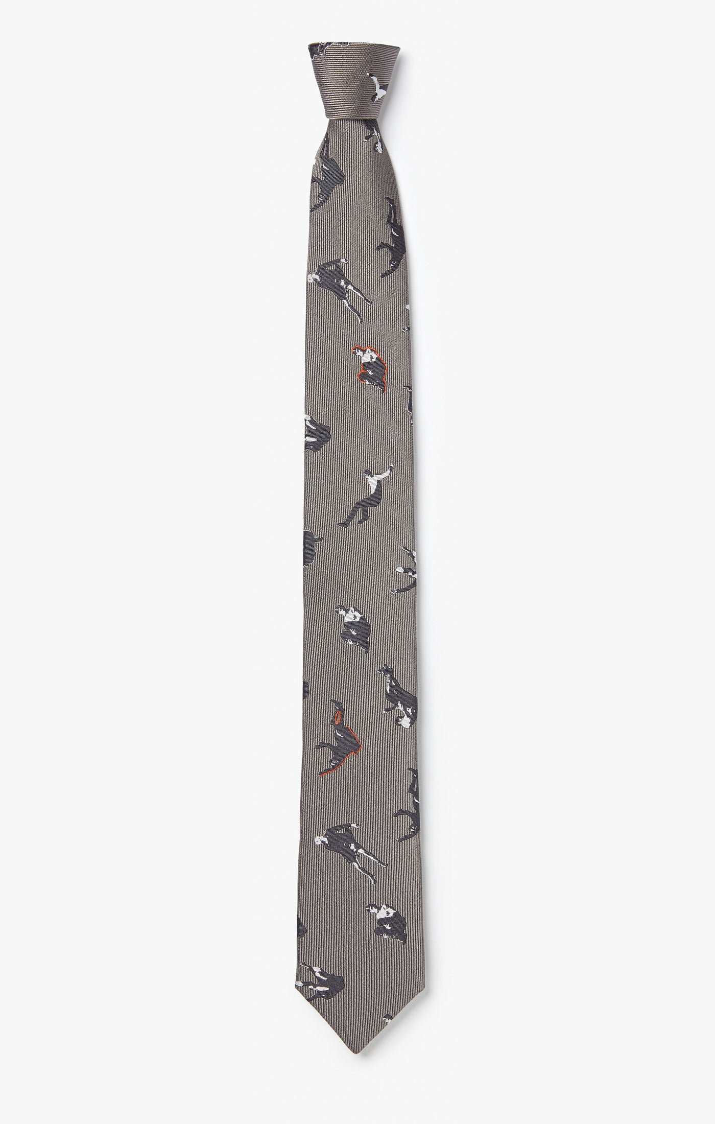 GREY FREEFALLING NECKTIE 1104