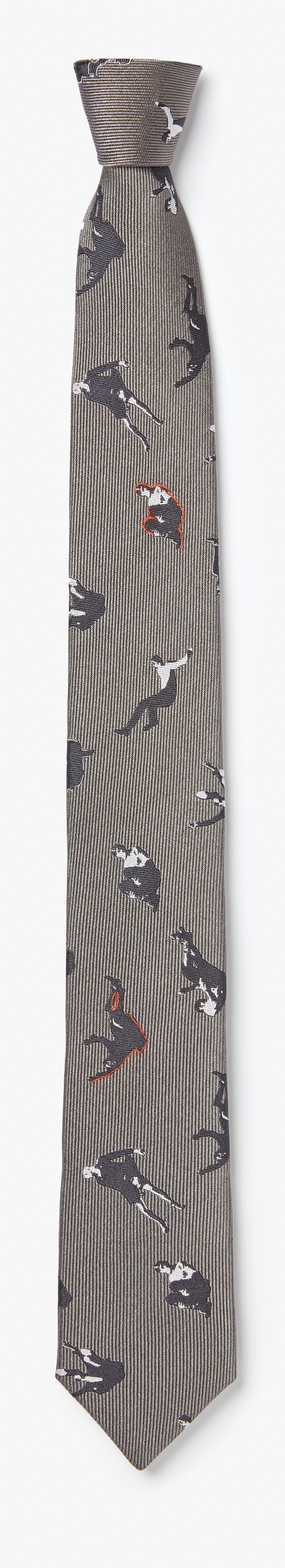 GREY FREEFALLING NECKTIE 1104
