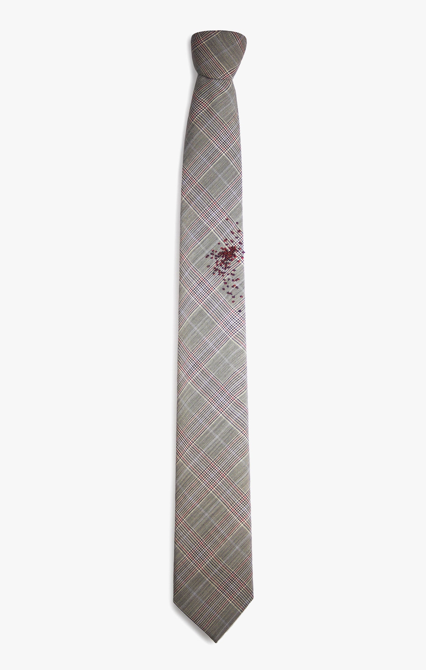 'INK STAIN' ON PLAID NECKTIE 123