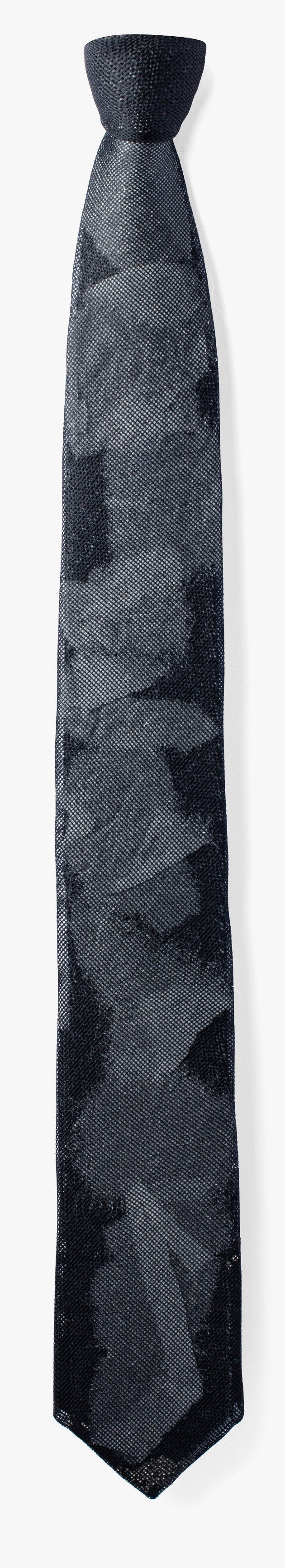 CRUNCHED CHIFFON IN SILK MESH NECKTIE