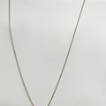 18k gold bar connects to a sterling bead chain, finished with a toggle clasp