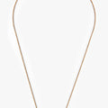 18k gold necklace features an 8x6mm emerald-cut gemstone that pivots within a rectangular frame on an 1.5mm ball chain