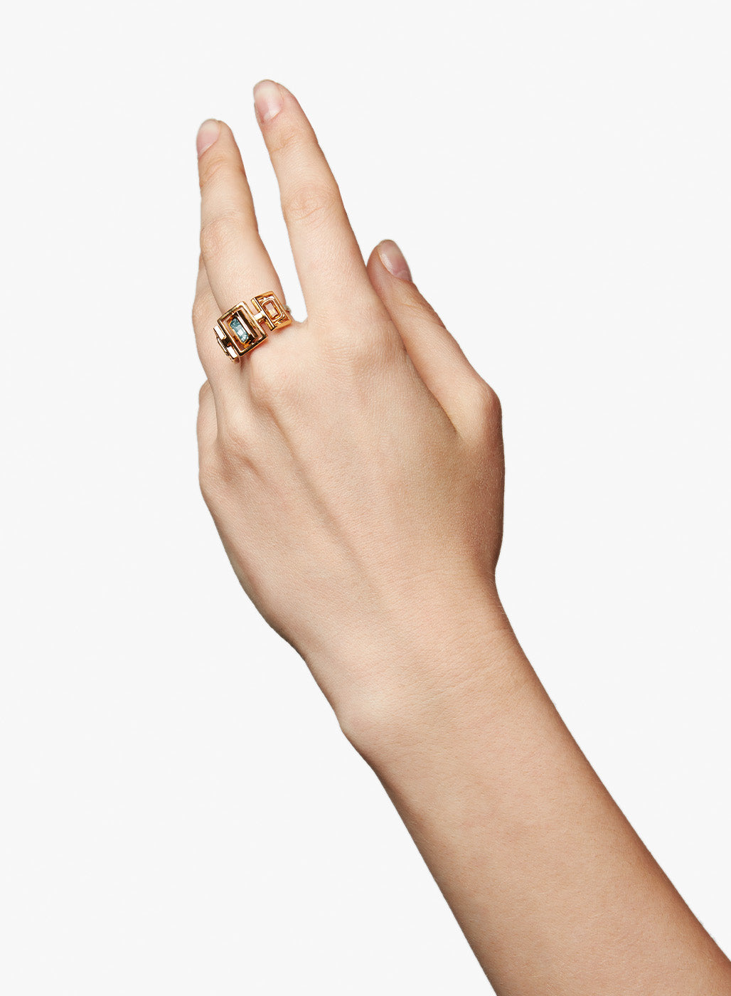 PIVOTING GEM RING 012